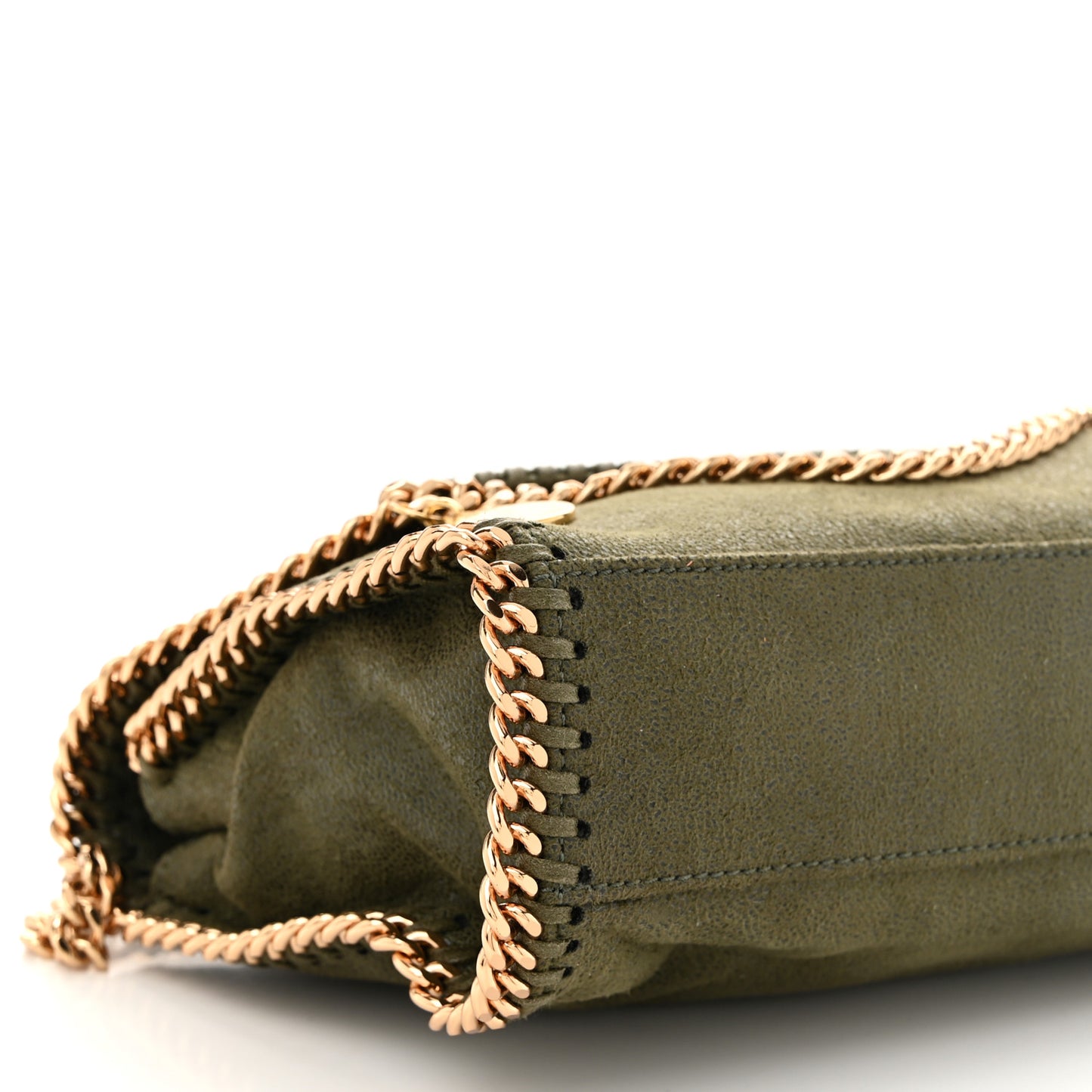 Shaggy Deer Mini Falabella Shoulder Bag Stone Green
