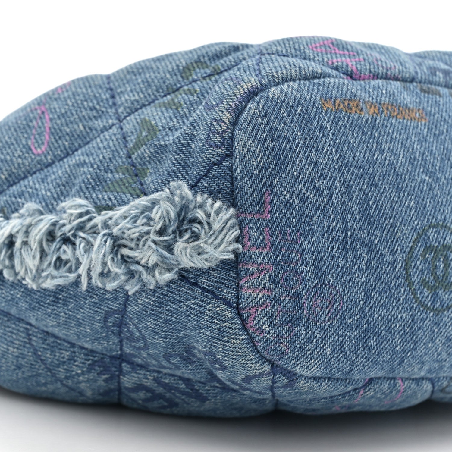 Chanel Denim Quilted Small Mood Bucket With Chain Blue Multicolor 10 of 12