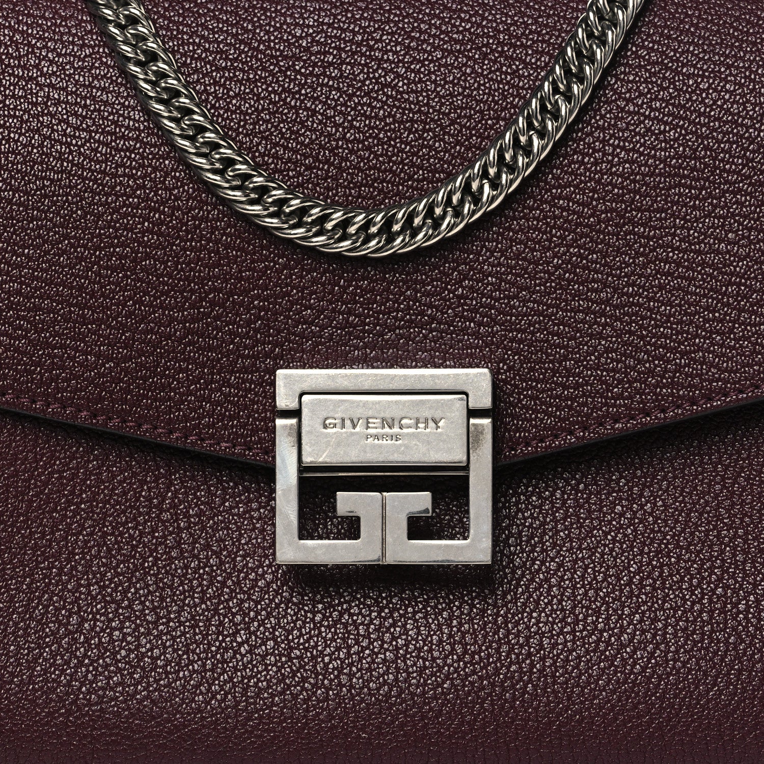 Givenchy Goatskin Medium GV3 Flap Aubergine 7 of 12