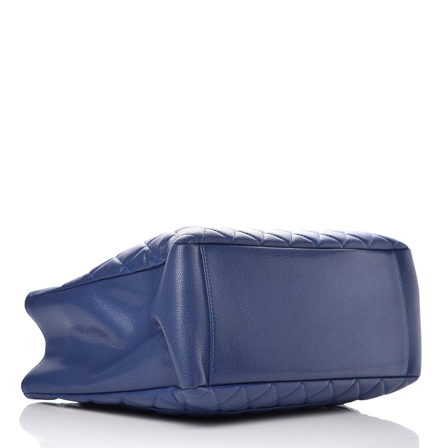 Caviar Quilted Grand Shopping Tote GST Dark Blue