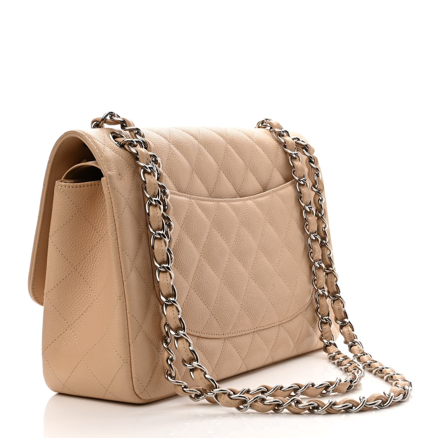 Chanel Caviar Quilted Jumbo Double Flap Beige Clair 3 of 11