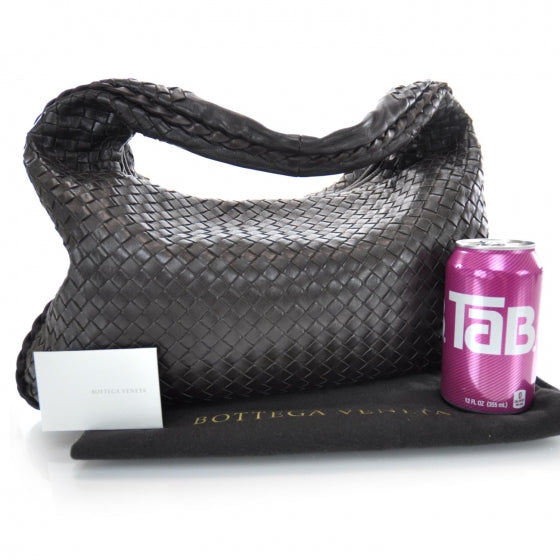 Nappa Intrecciato Large Veneta Hobo Ebano
