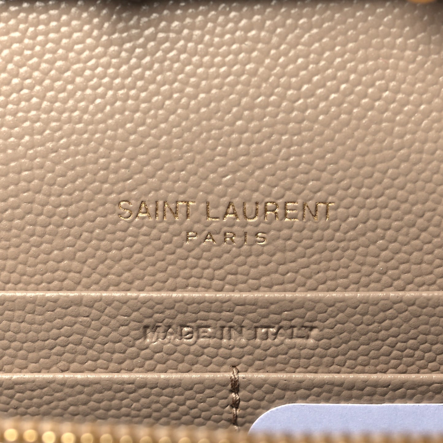 Grain De Poudre Matelasse Chevron Monogram Chain Wallet Dark Beige