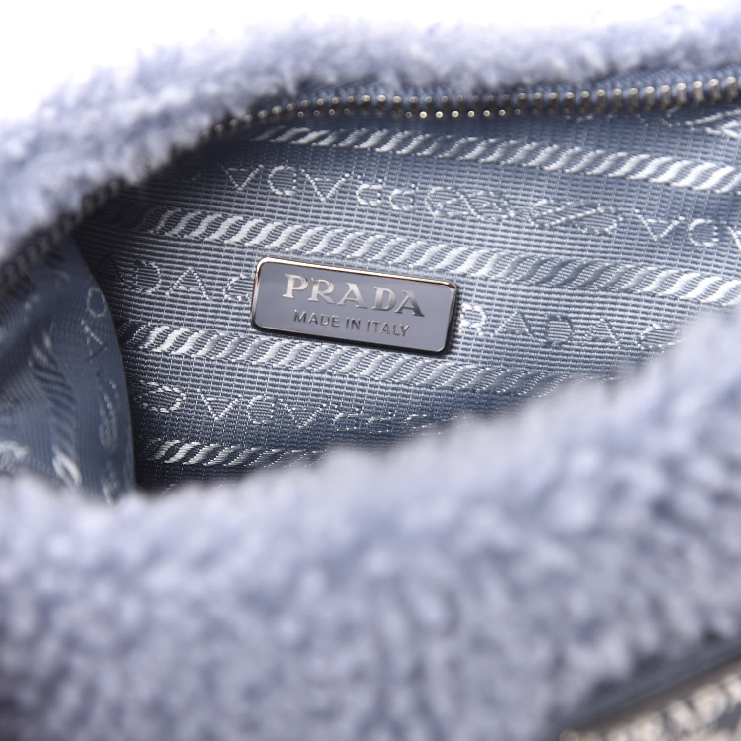 Prada Shearling Mini Re-Edition 2000 Bag Pervinca 6 of 11