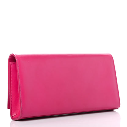 Saint Laurent Calfskin Classic Monogram Cassandre Clutch Lipstick Fuchsia 3 of 8