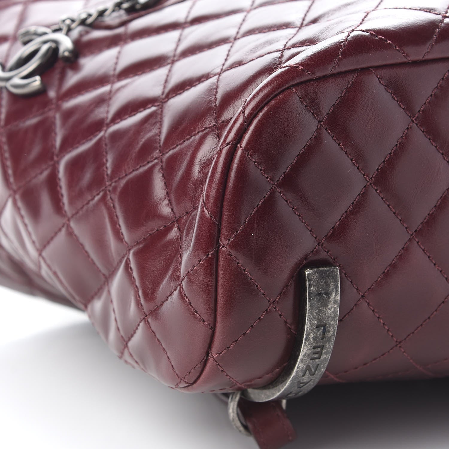 Chanel Calfskin Quilted Large Salzburg Mountain Backpack Burgundy 8 of 9