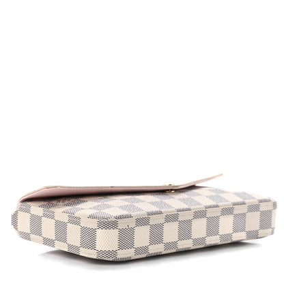 Louis Vuitton Damier Azur Pochette Felicie Chain Wallet Rose Ballerine 5 of 12