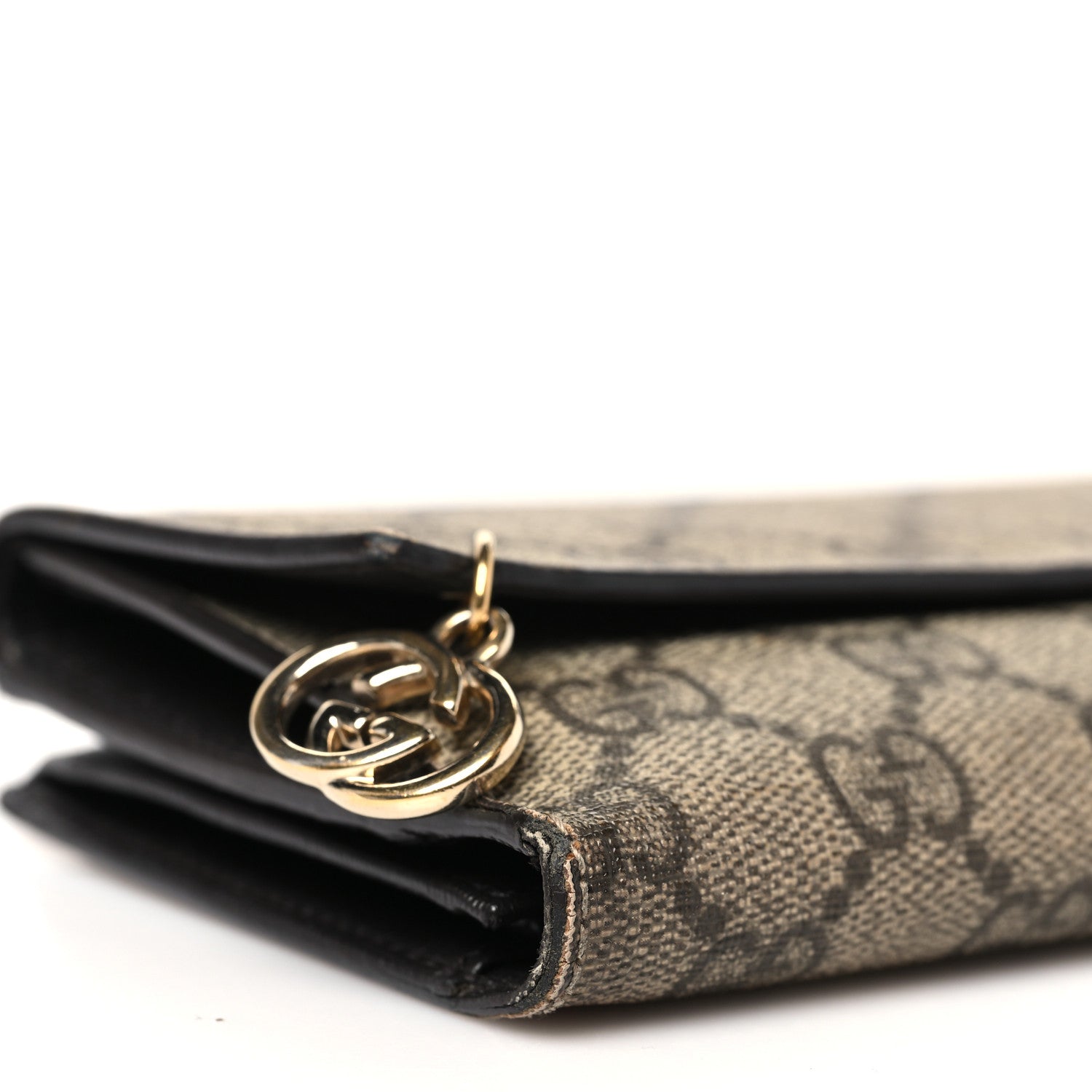 Gucci GG Supreme Monogram Continental Flap Wallet Beige 9 of 13