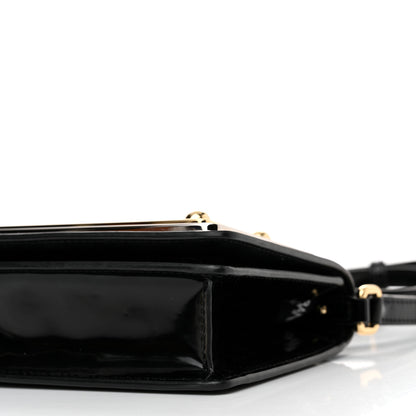 Dolce & Gabbana Patent Calfskin Maxi Logo Plate Phone Shoulder Bag Black 9 of 12