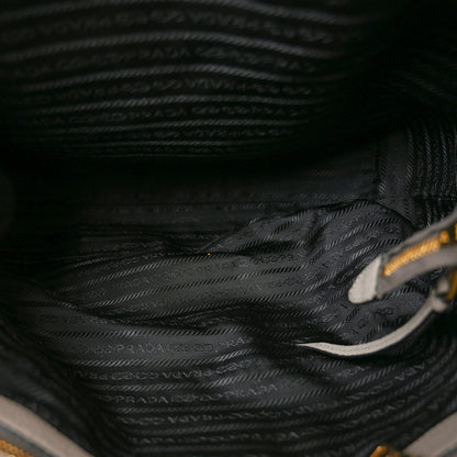 Prada Vitello Daino Zippered Tote Argilla 5 of 9