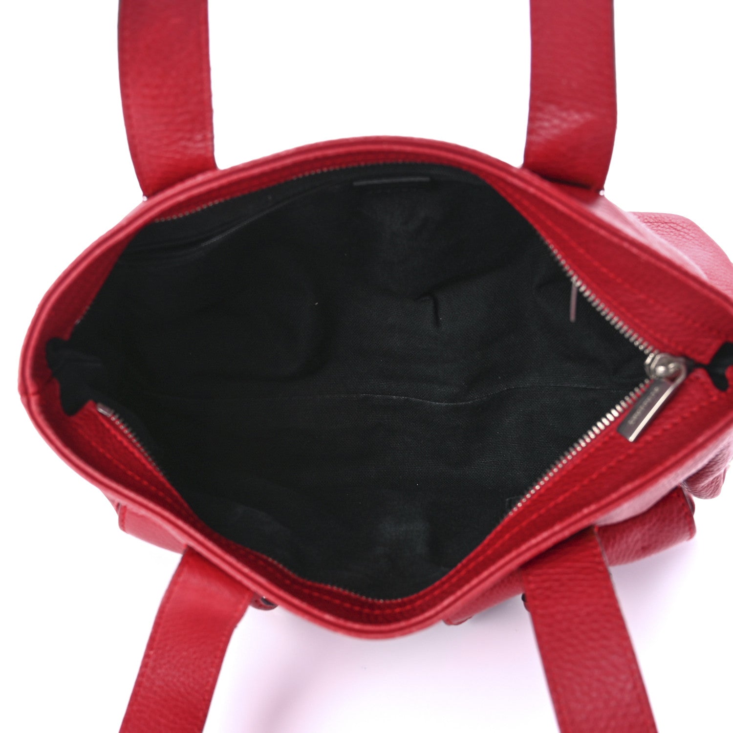 Burberry Grainy Calfskin House Check Horn Toggle Tote Red 5 of 9