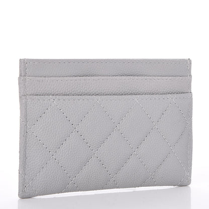 Chanel Caviar Quilted Boy Card Holder Grey 3 of 9