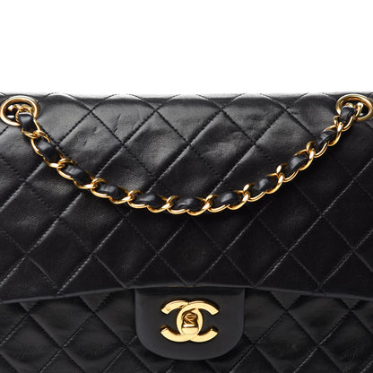 Chanel Lambskin Quilted Medium Double Flap Black 15 of 15