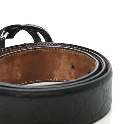 Gucci Guccissima Signature Interlocking G 40mm Belt 105 42 Black 7 of 7