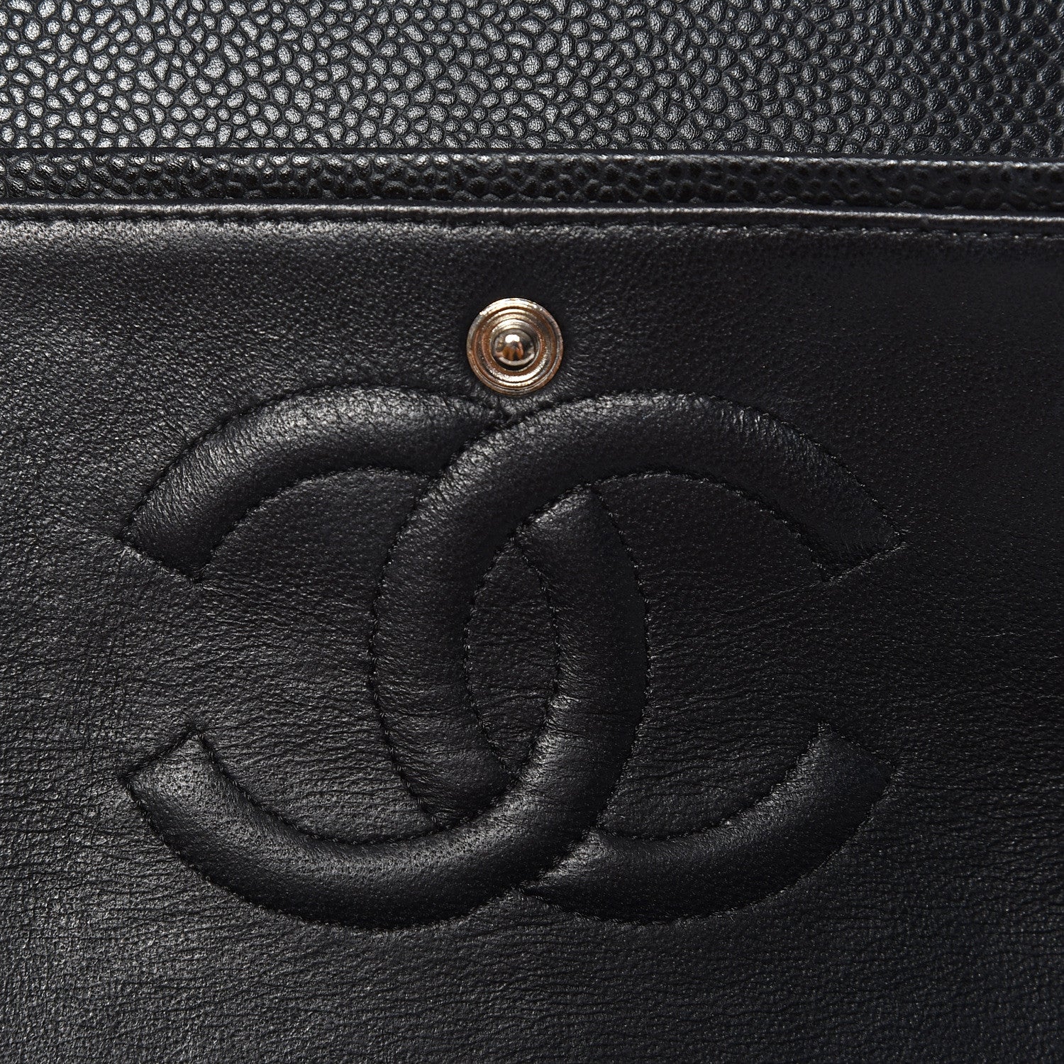 Chanel Caviar Quilted Medium Double Flap Black 10 of 12