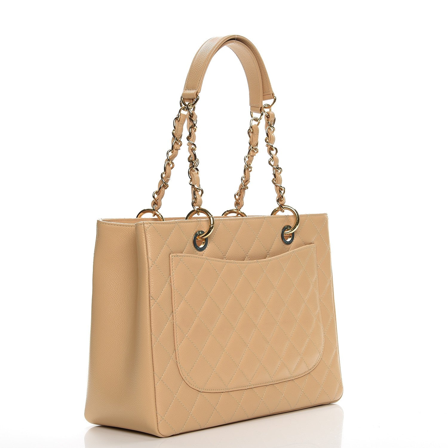 Chanel Caviar Quilted Grand Shopping Tote GST Beige Clair 3 of 10