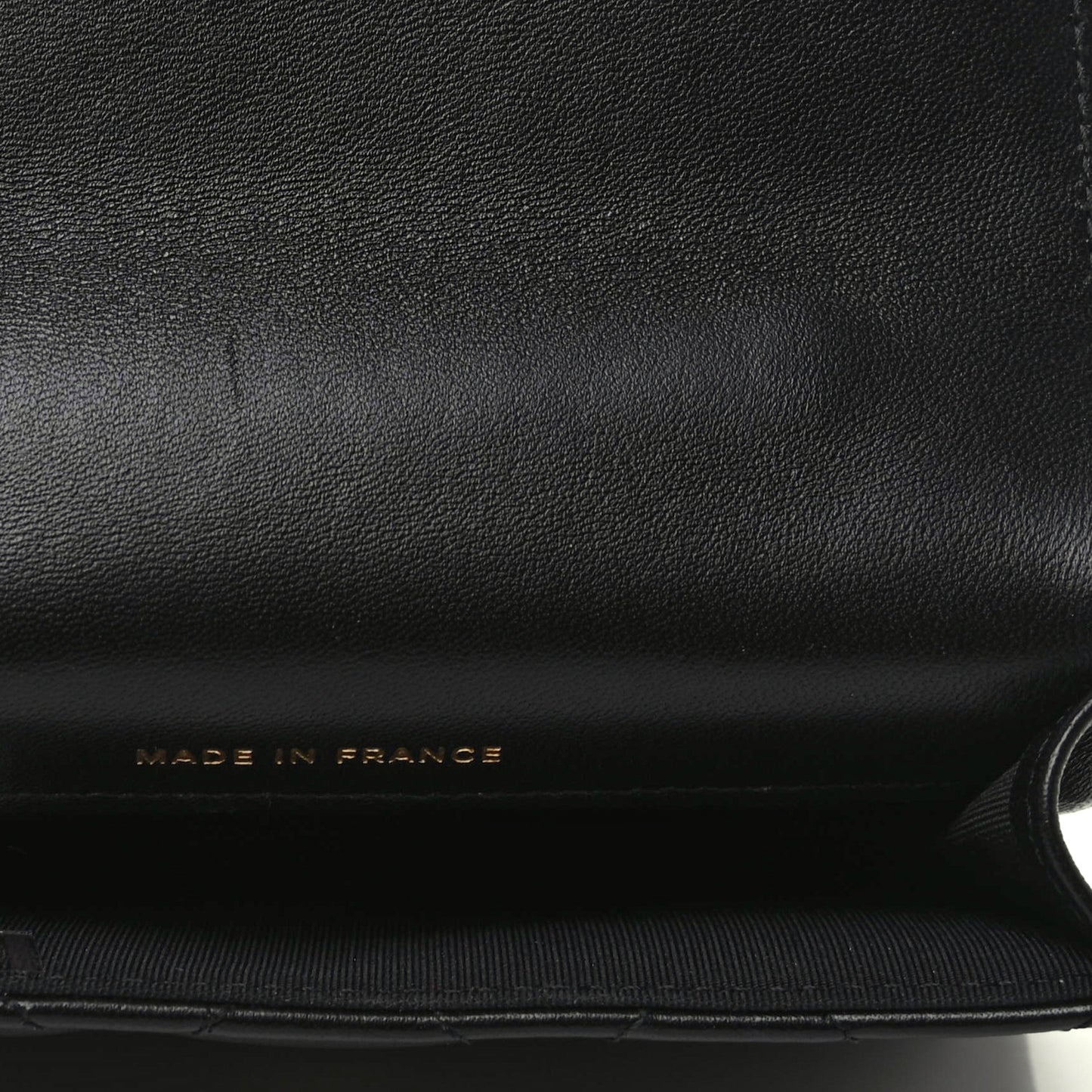 Lambskin Quilted Top Handle Flap Coin Purse With Chain Black