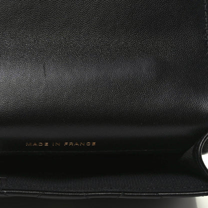 Chanel Lambskin Quilted Top Handle Flap Coin Purse With Chain Black 5 of 9