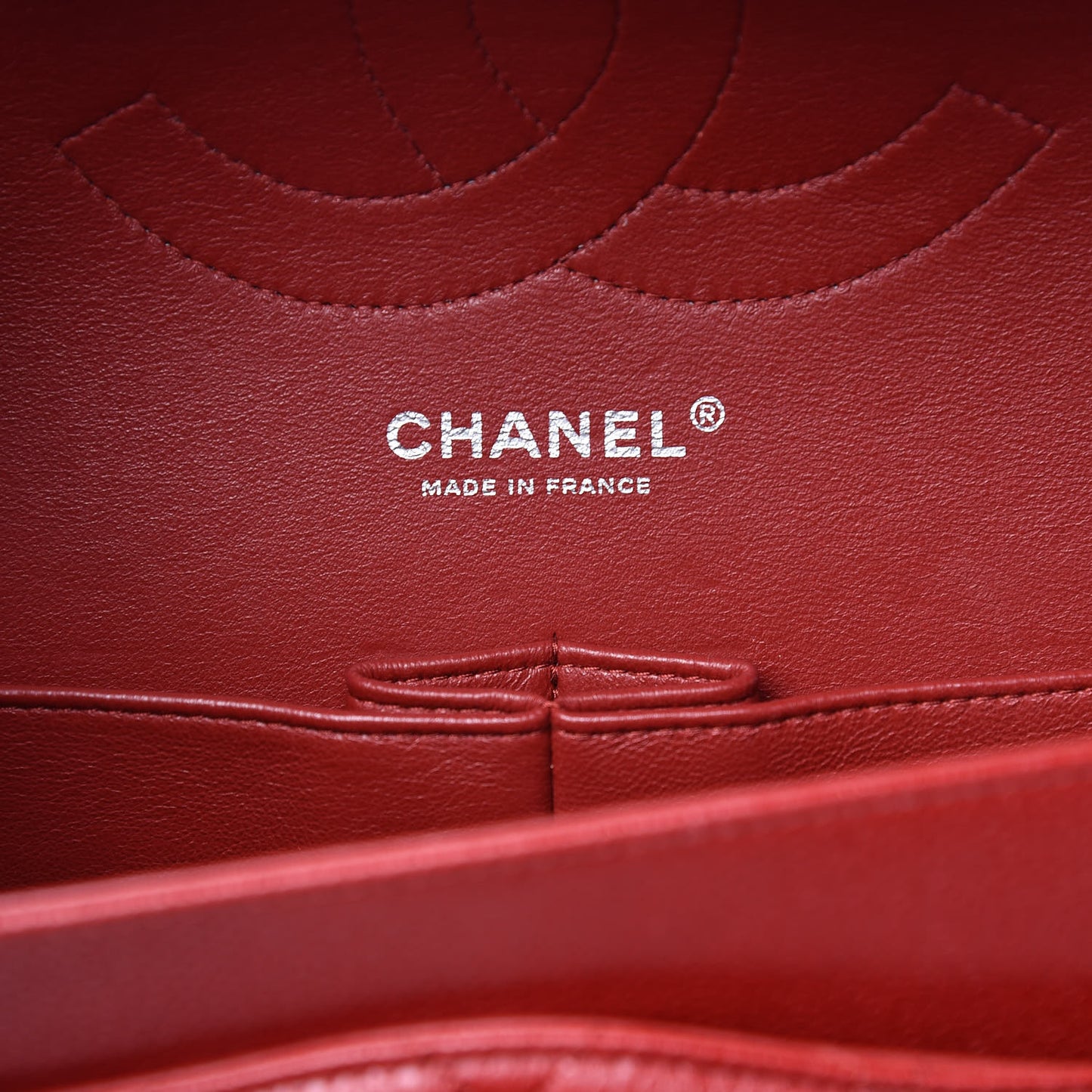 Caviar Quilted Jumbo Double Flap Red