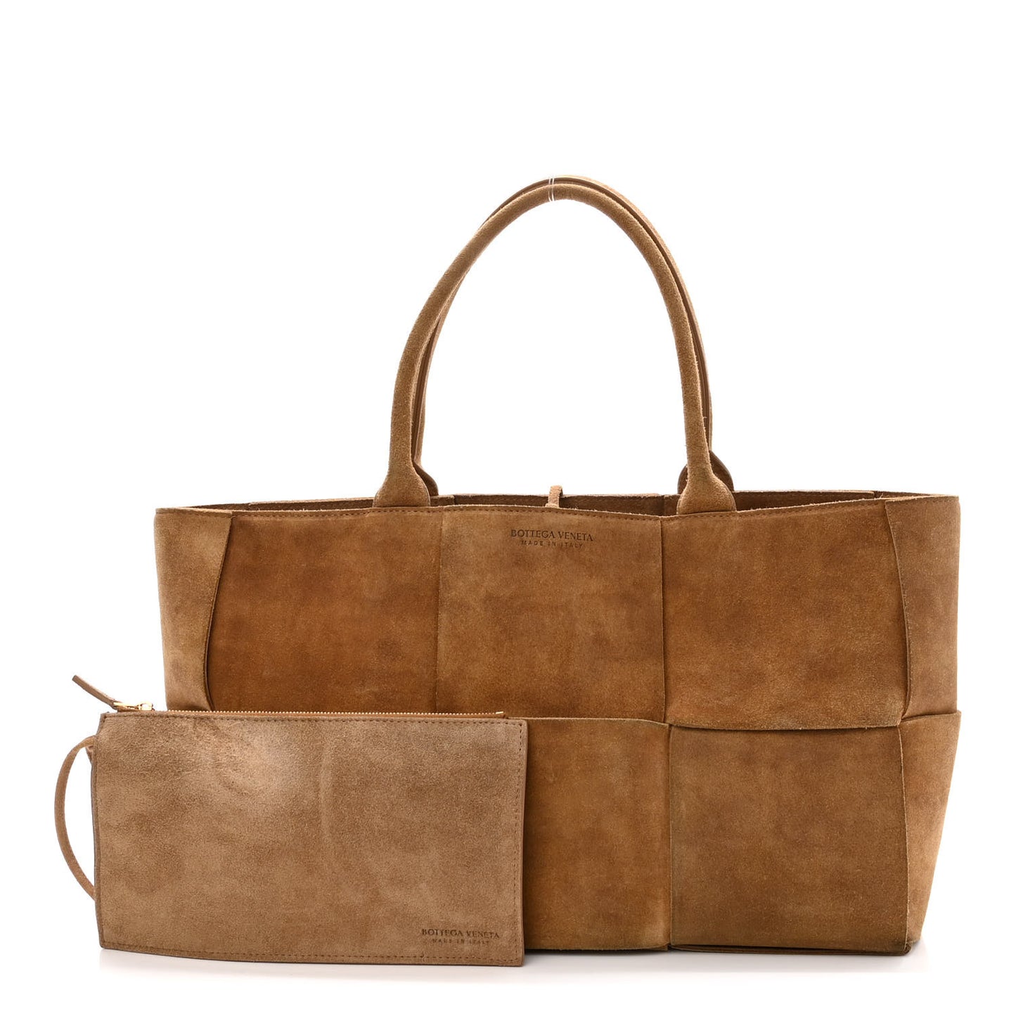 Suede Maxi Intrecciato Small Arco Tote