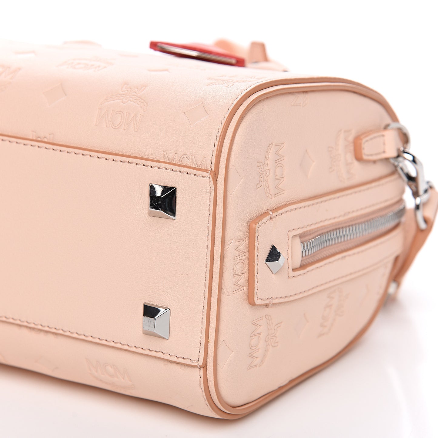 Calfskin Ottomar Monogram Essential Boston Bag Light Pink