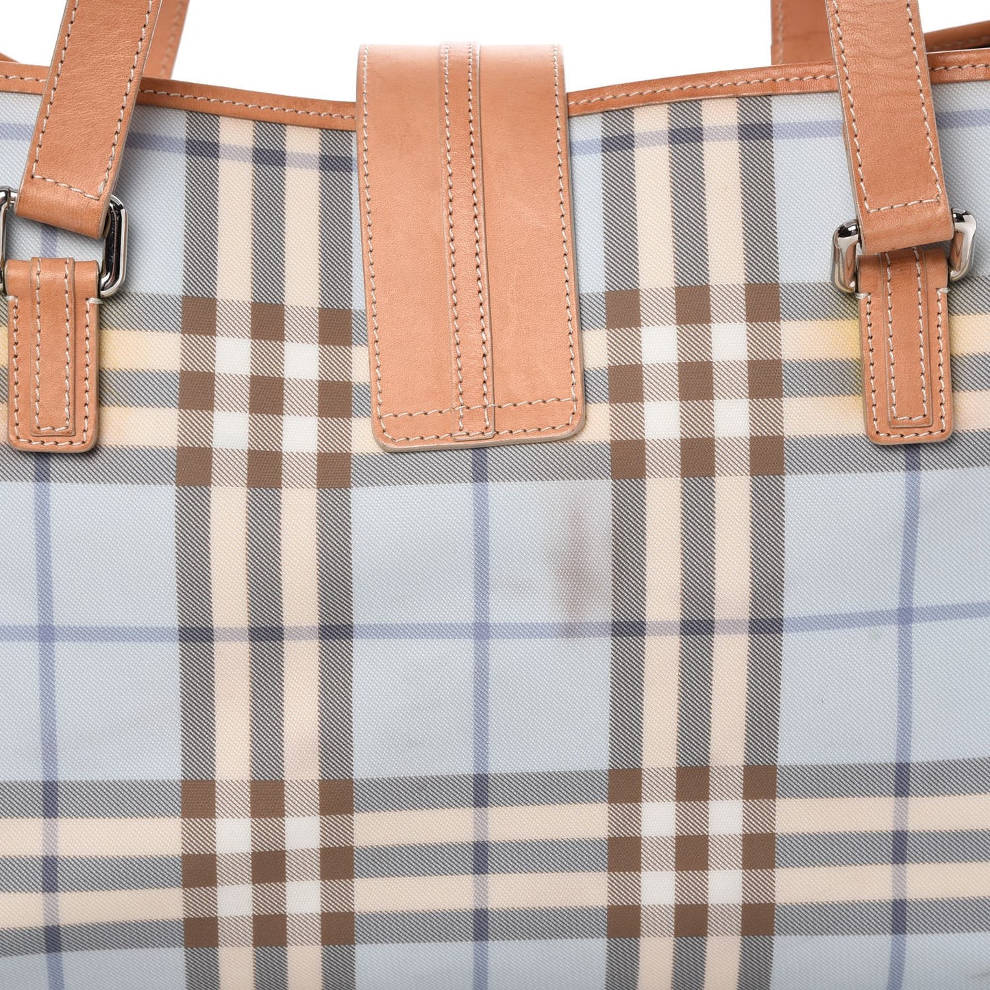 House Check Diaper Bag Blue