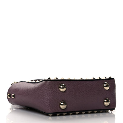 Valentino Garavani Grained Calfskin Micro Rockstud Tote Dark Mauve 4 of 10