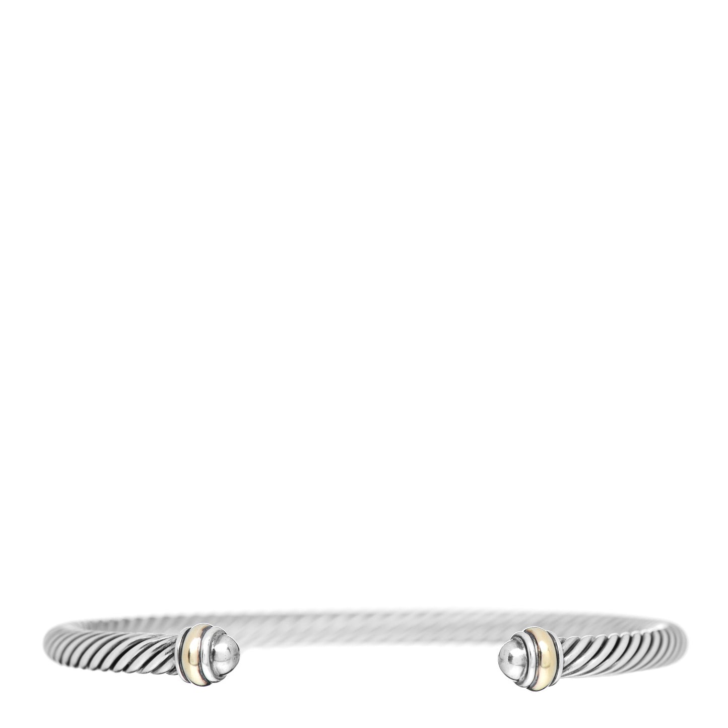 Sterling Silver 18K Yellow Gold 4mm Cable Classics Bracelet