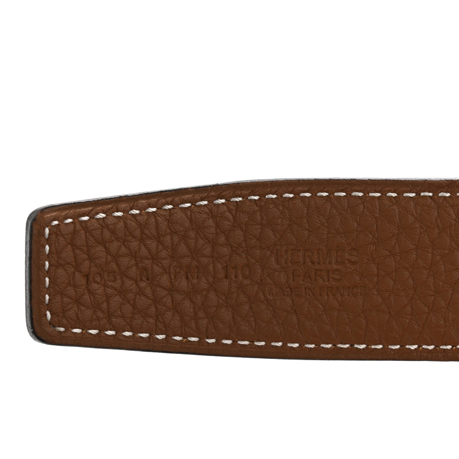 Hermes Togo Box 38mm Oscar Reversible 105 42 Belt Black Gold 7 of 8