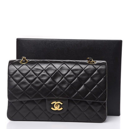 Chanel Lambskin Quilted Medium Double Flap Black 14 of 14