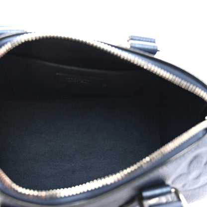 Louis Vuitton Metallic Empreinte Monogram Giant Speedy Bandouliere 20 Navy Nacre 5 of 9