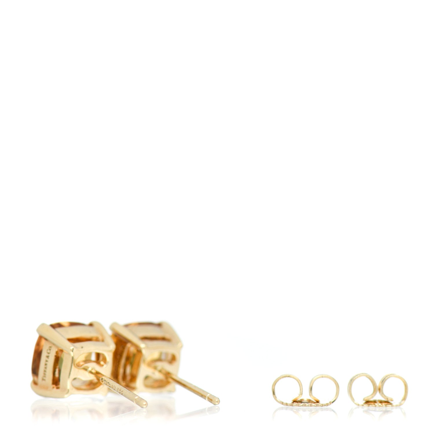 Tiffany 18K Yellow Gold Citrine Sparklers Earrings 3 of 4
