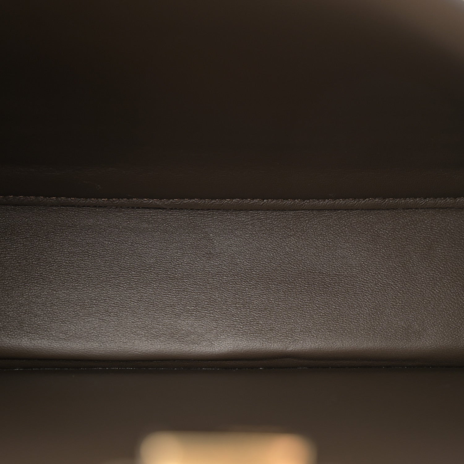 Fendi Glazed Fabric Vitello FF 1974 Hairdo Girls Inlay Medium Peekaboo Iconic Satchel Mogano Panna Multicolor 5 of 10