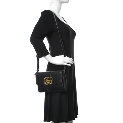 Gucci Vitello Palmellato Lux Small Arli Flap Shoulder Bag Black 2 of 9