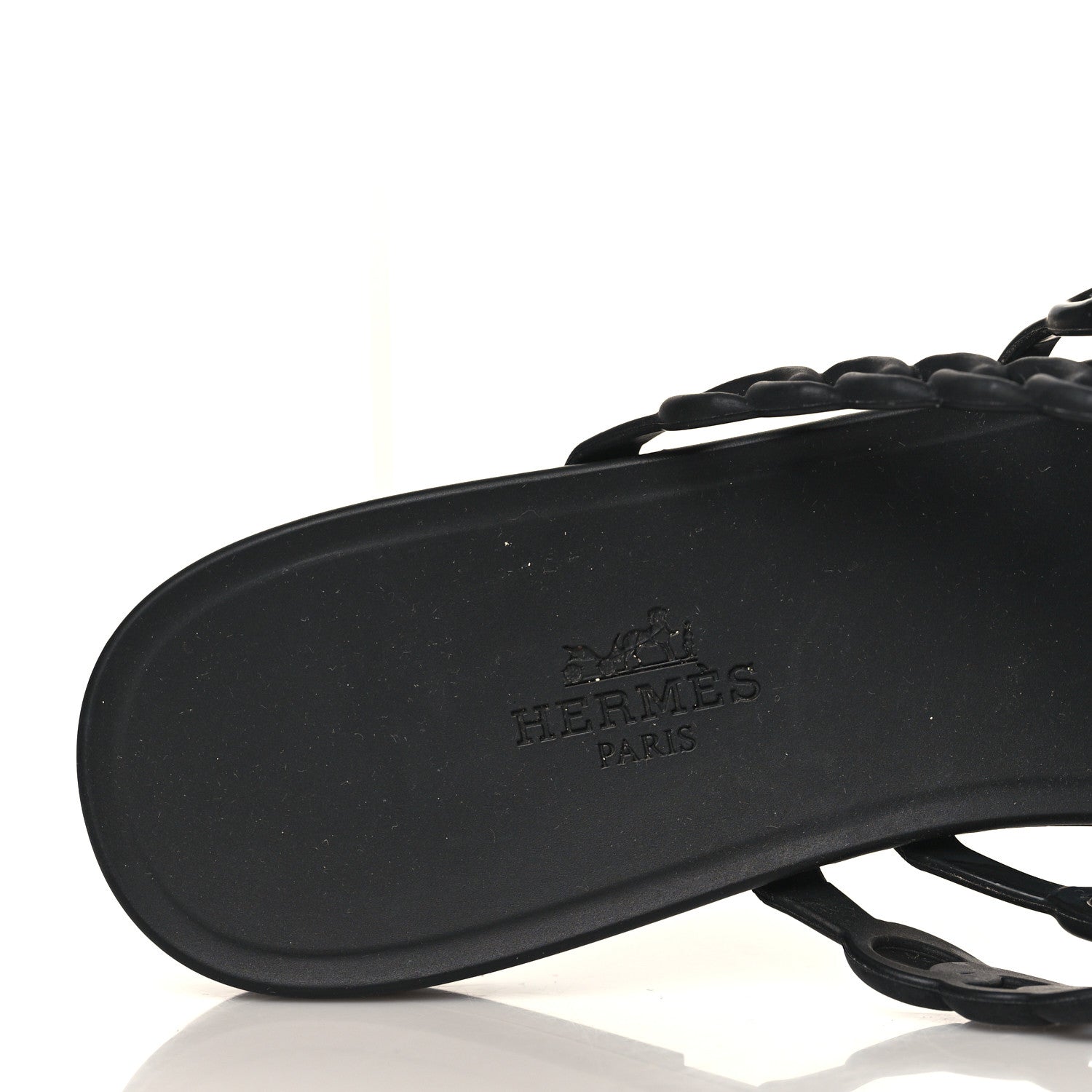 Hermes Rubber Chaine d'Ancre Nude Sandals 40 Black 7 of 8