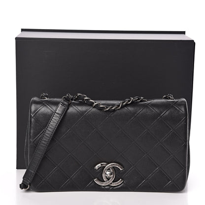 Chanel Calfskin Diamond Embossed New Chic Flap Black 12 of 12