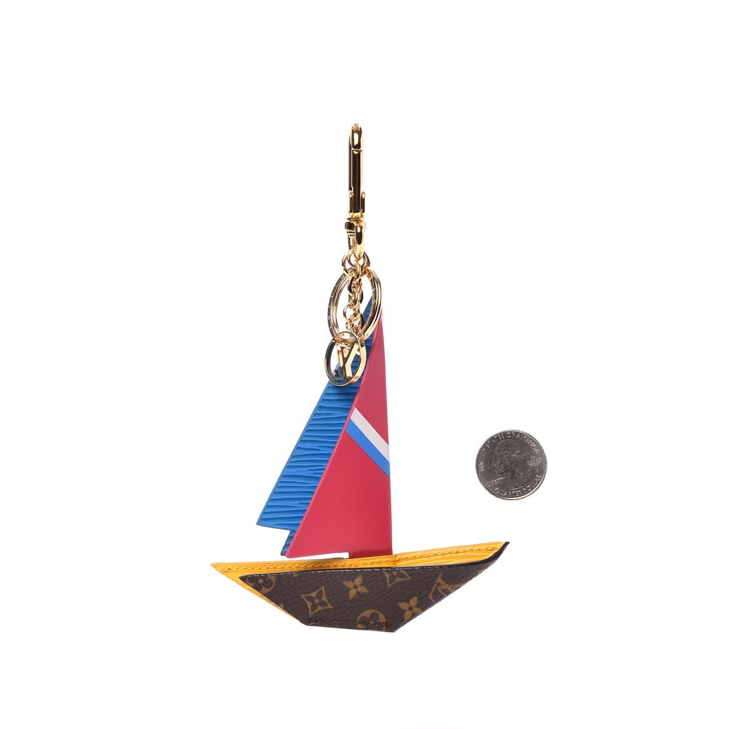Monogram Epi Row Your Boat Bag Charm Key Holder