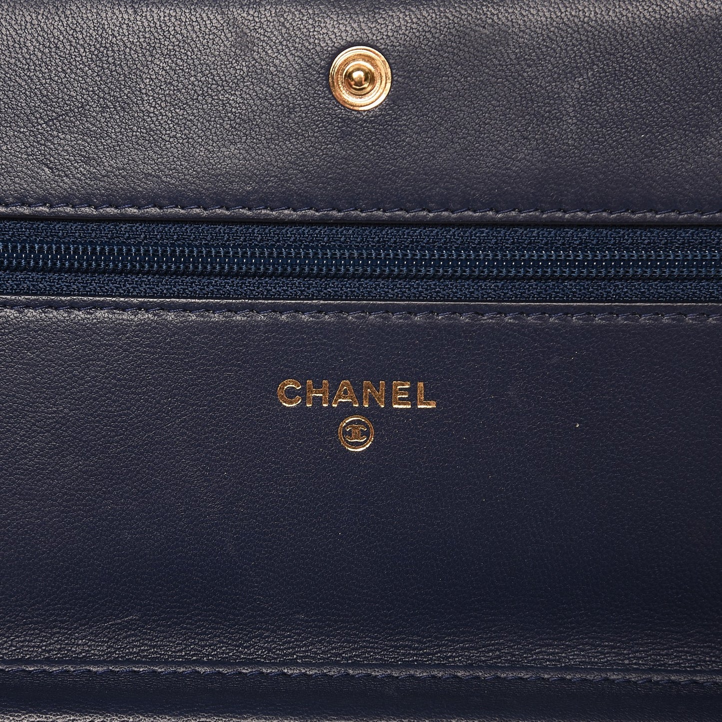 Lambskin Quilted Boy Wallet On Chain WOC Blue
