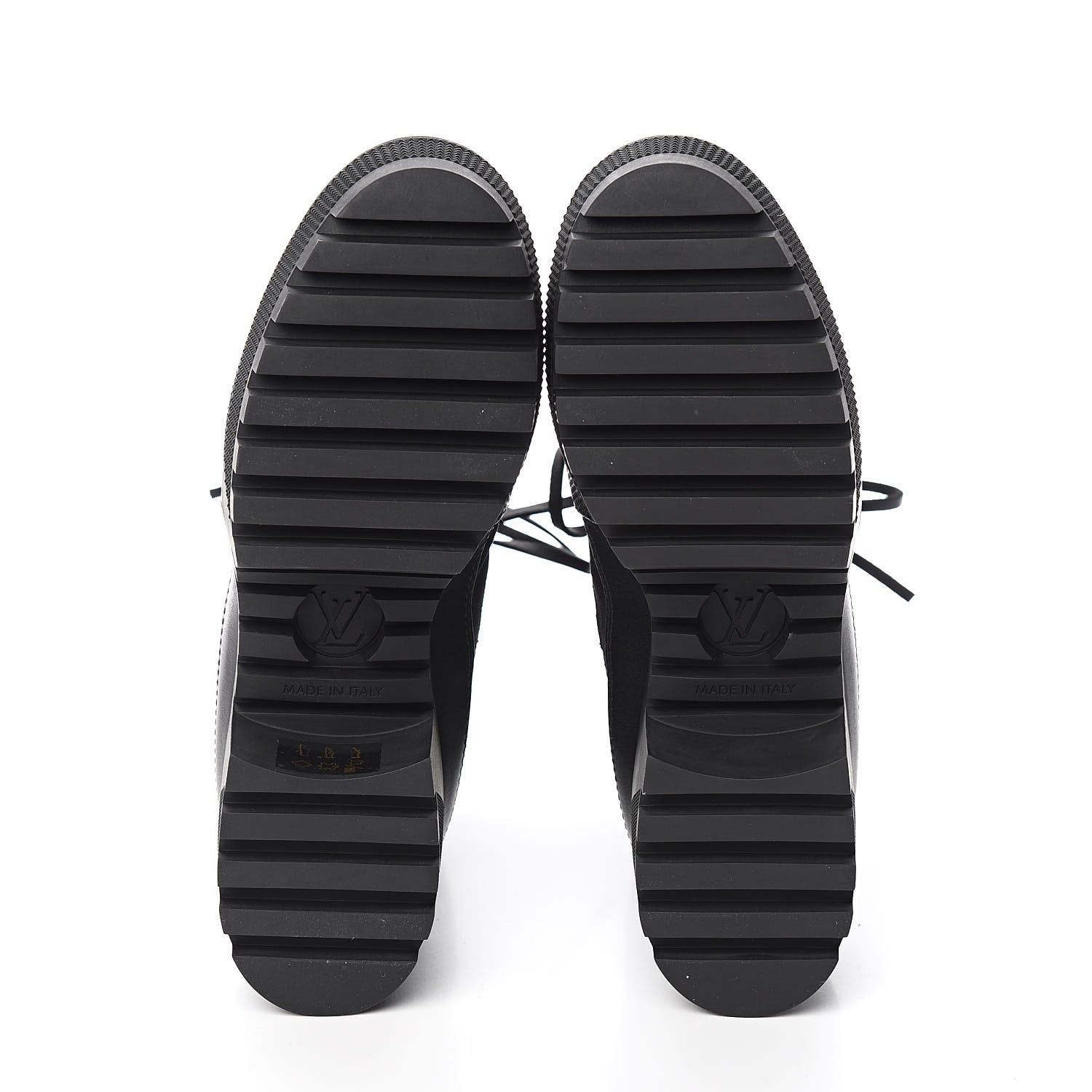 Louis Vuitton Suede Calfskin Monogram LV Black Heart Laureate Platform Desert Boots 37 Black 5 of 8