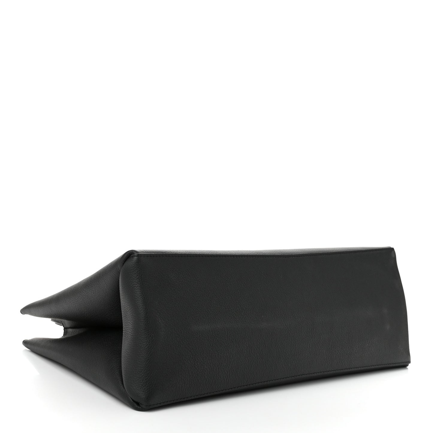 Grained Calfskin Lockme Shopper Black