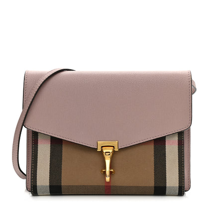 Burberry Derby Calfskin House Check Small Macken Crossbody Bag Pale Orchid 1 of 20