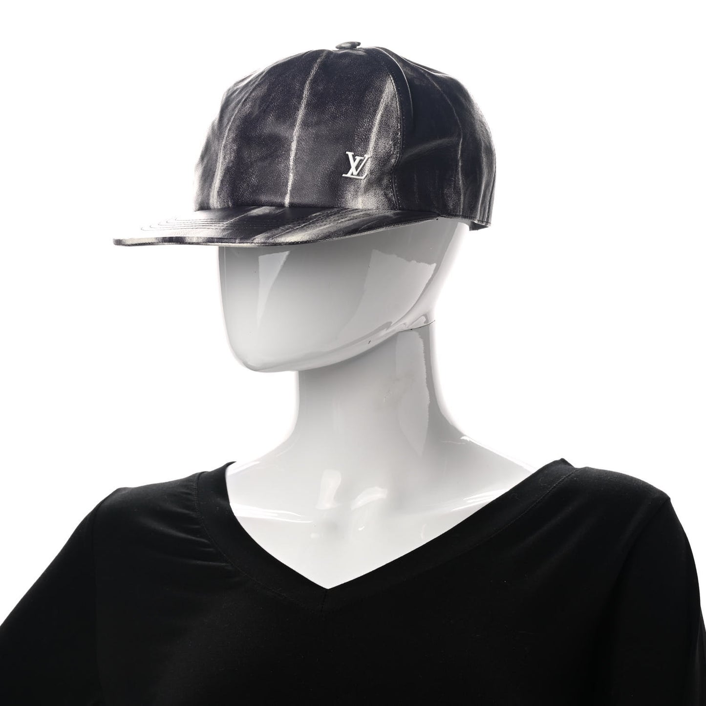 Lambskin LV Tie Dye Cap 60 Black White