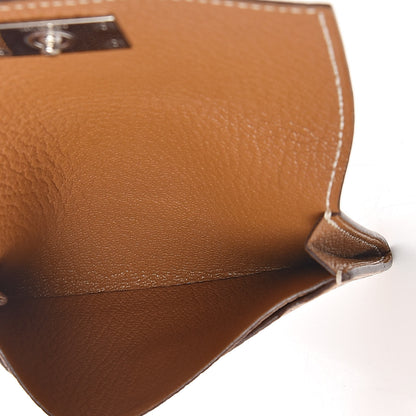 Hermes Chevre Mysore Bearn Card Case Wallet Sable 5 of 8