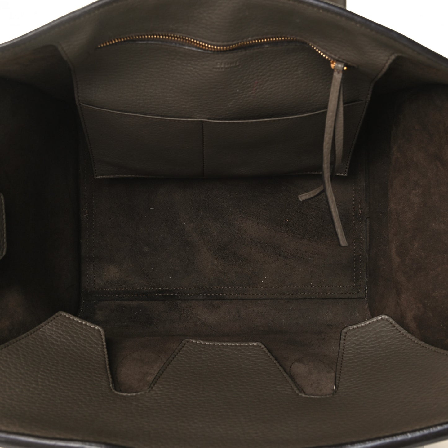 Crisped Calfskin Small Tie Knot Tote Dark Khaki