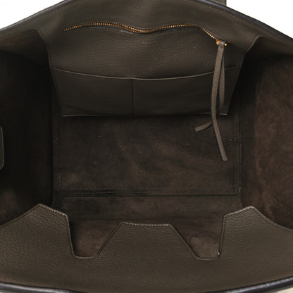 Celine Crisped Calfskin Small Tie Knot Tote Dark Khaki 4 of 4