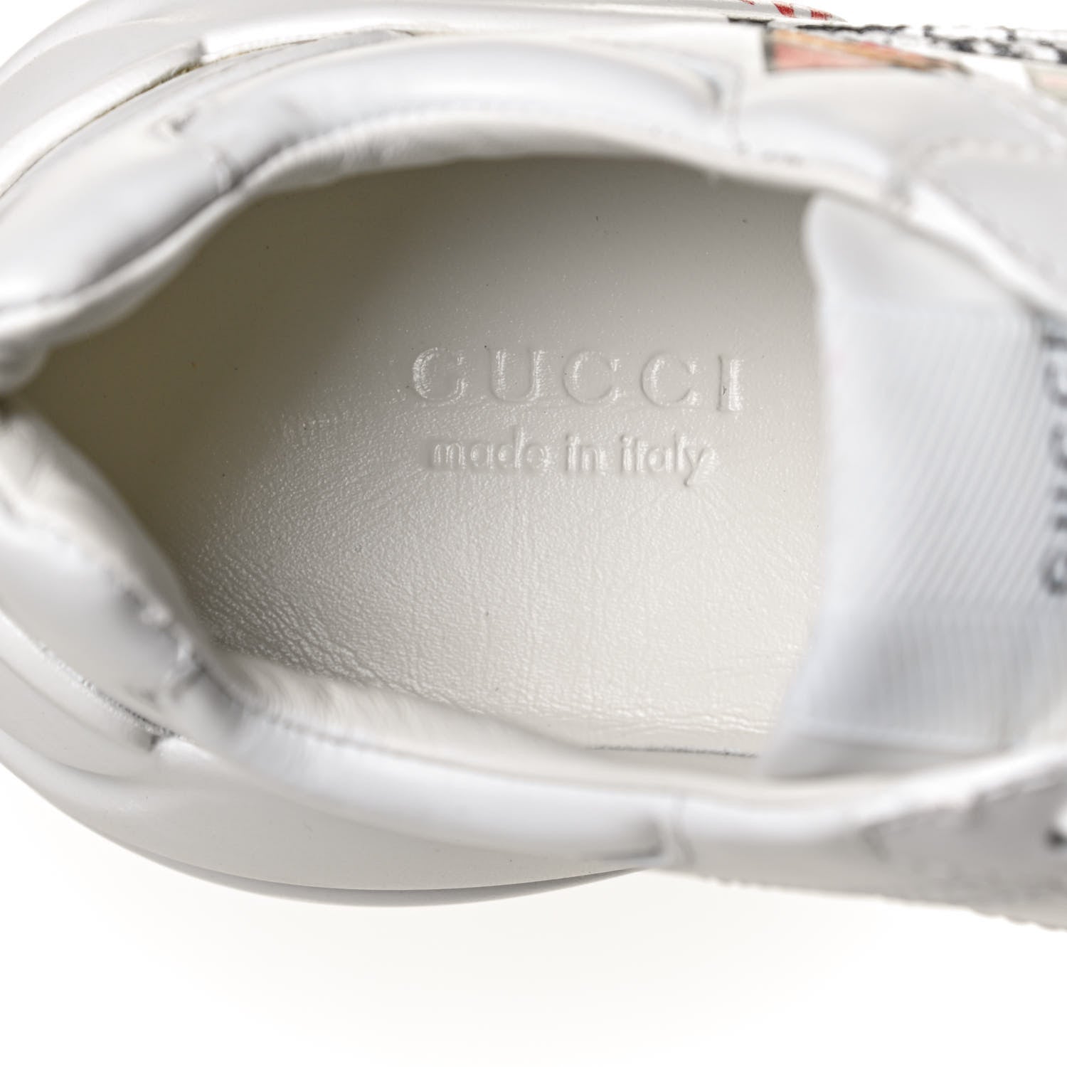 Gucci Calfskin Worldwide Womens Rhyton Sneakers 35.5 Great White 9 of 10