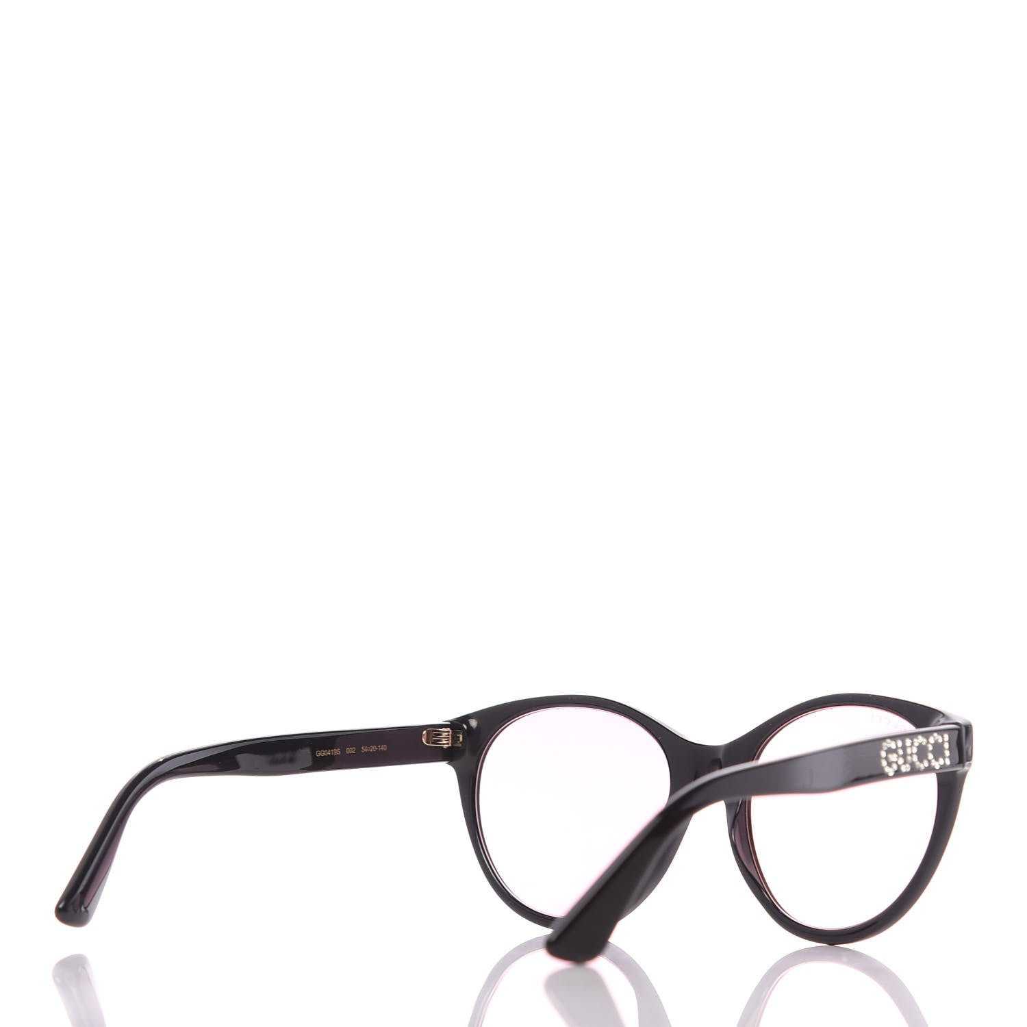 Gucci Crystal Round Frame Sunglasses GG 0419S Black 4 of 9