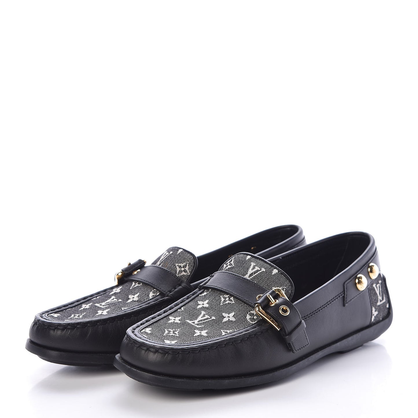 Calfskin Monogram Mini Lin Loafer 35 Black