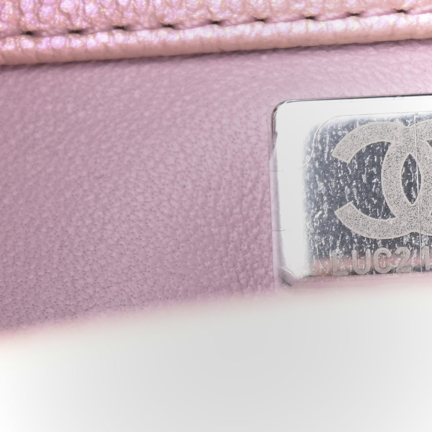 Iridescent Caviar Quilted Mini Coco Handle Flap Pink