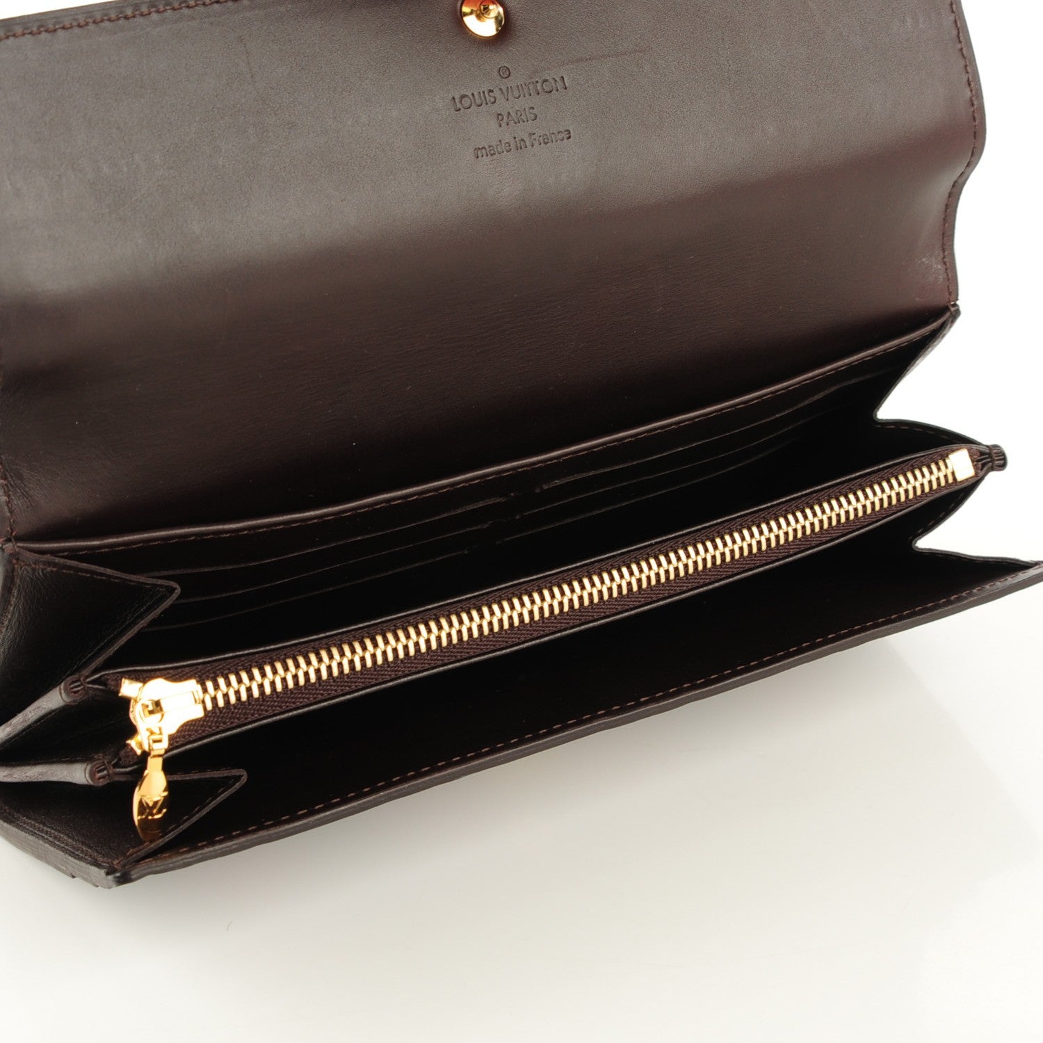 Louis Vuitton Vernis Rayures Sarah Wallet Amarante 5 of 7